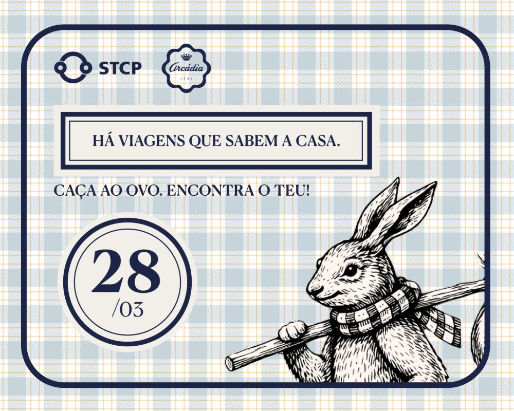 Cartaz atividade de páscoa STCP e Arcádia